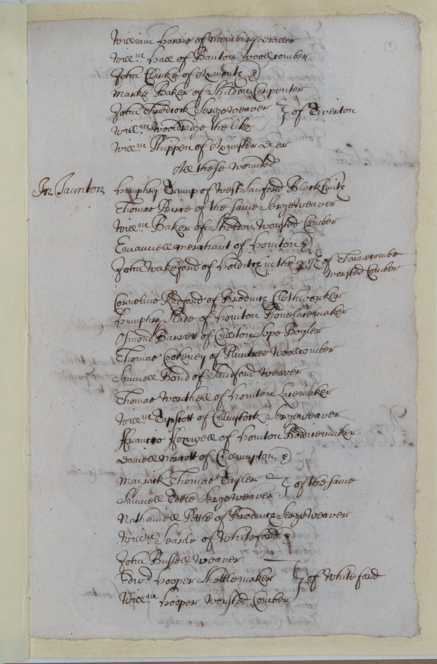 Old, handwritten manuscript on aged paper with faded ink and cursive script. Text is densely packed, showcasing historical writing. Edges of the paper are slightly worn, giving a vintage appearance.