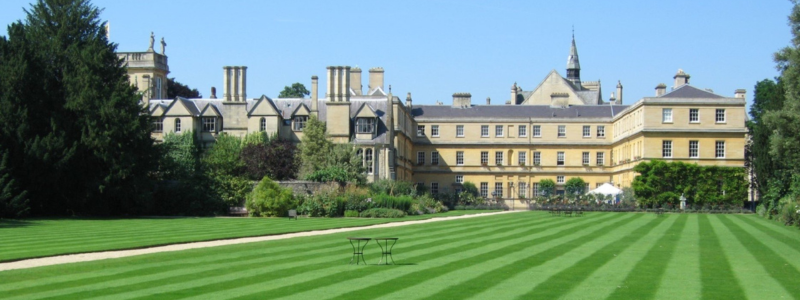 The gardens of Trinity College, Oxford.